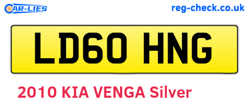 LD60HNG are the vehicle registration plates.