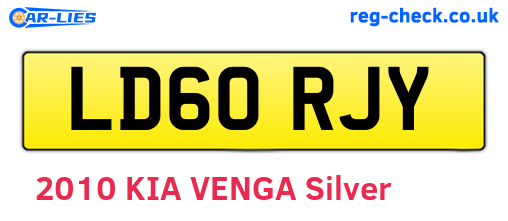 LD60RJY are the vehicle registration plates.