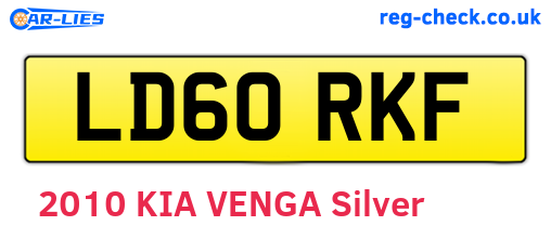 LD60RKF are the vehicle registration plates.
