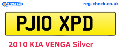 PJ10XPD are the vehicle registration plates.