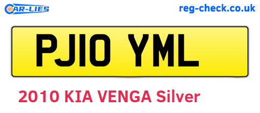 PJ10YML are the vehicle registration plates.