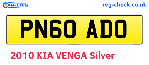 PN60ADO are the vehicle registration plates.