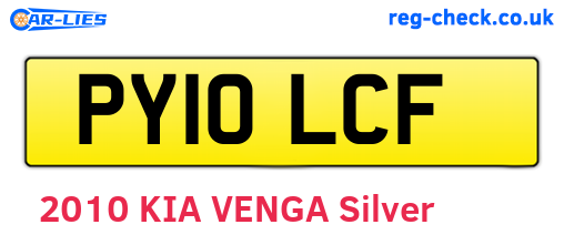 PY10LCF are the vehicle registration plates.