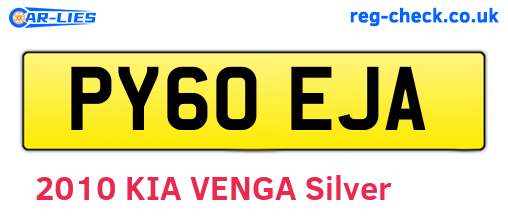 PY60EJA are the vehicle registration plates.
