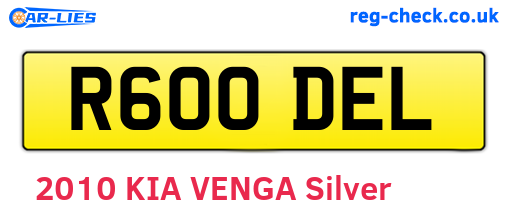 R600DEL are the vehicle registration plates.