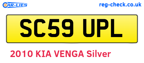 SC59UPL are the vehicle registration plates.