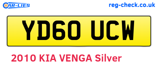 YD60UCW are the vehicle registration plates.