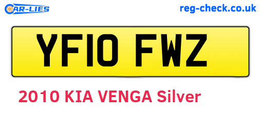 YF10FWZ are the vehicle registration plates.
