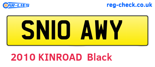 SN10AWY are the vehicle registration plates.