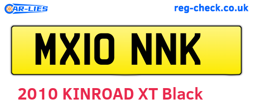 MX10NNK are the vehicle registration plates.