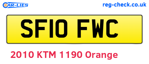 SF10FWC are the vehicle registration plates.