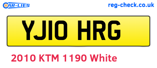 YJ10HRG are the vehicle registration plates.