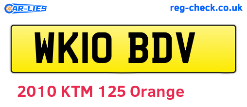 WK10BDV are the vehicle registration plates.