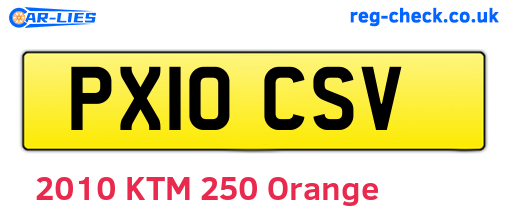 PX10CSV are the vehicle registration plates.