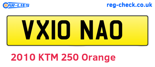 VX10NAO are the vehicle registration plates.