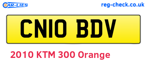CN10BDV are the vehicle registration plates.