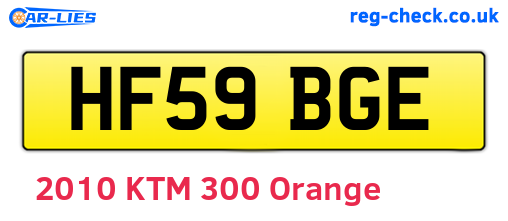 HF59BGE are the vehicle registration plates.