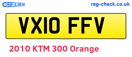 VX10FFV are the vehicle registration plates.