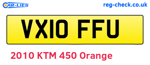 VX10FFU are the vehicle registration plates.