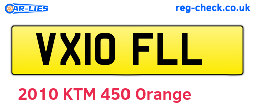 VX10FLL are the vehicle registration plates.