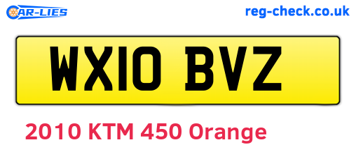 WX10BVZ are the vehicle registration plates.