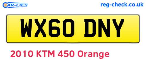 WX60DNY are the vehicle registration plates.