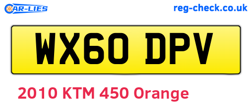 WX60DPV are the vehicle registration plates.