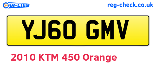 YJ60GMV are the vehicle registration plates.