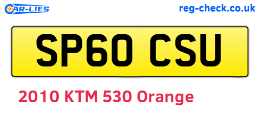 SP60CSU are the vehicle registration plates.