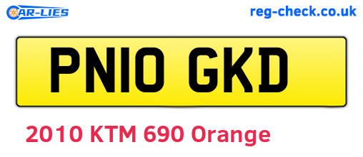 PN10GKD are the vehicle registration plates.