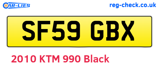 SF59GBX are the vehicle registration plates.