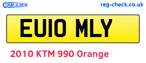 EU10MLY are the vehicle registration plates.