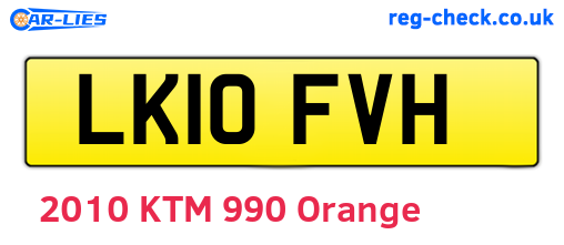 LK10FVH are the vehicle registration plates.