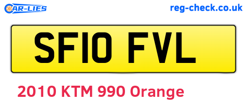 SF10FVL are the vehicle registration plates.