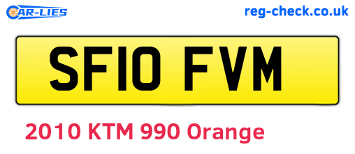 SF10FVM are the vehicle registration plates.