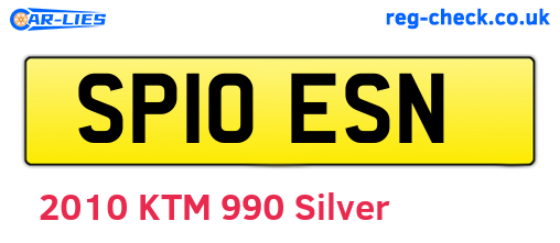SP10ESN are the vehicle registration plates.