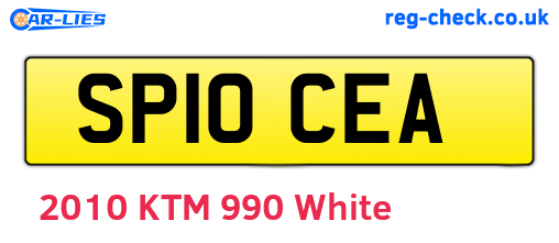 SP10CEA are the vehicle registration plates.