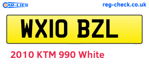 WX10BZL are the vehicle registration plates.