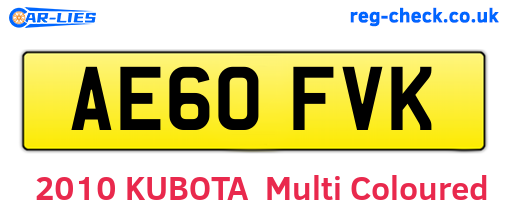 AE60FVK are the vehicle registration plates.