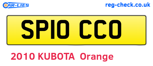 SP10CCO are the vehicle registration plates.