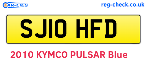 SJ10HFD are the vehicle registration plates.