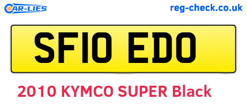 SF10EDO are the vehicle registration plates.