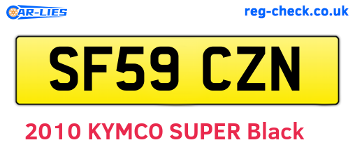 SF59CZN are the vehicle registration plates.
