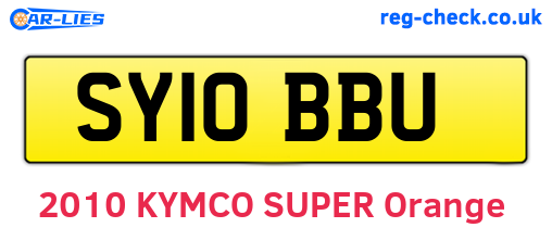 SY10BBU are the vehicle registration plates.