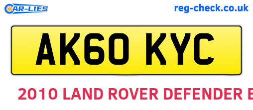 AK60KYC are the vehicle registration plates.