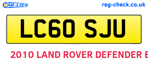 LC60SJU are the vehicle registration plates.