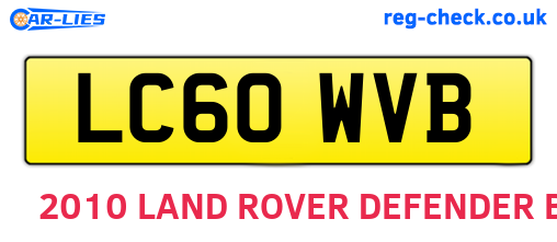 LC60WVB are the vehicle registration plates.