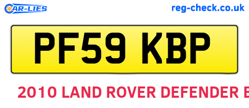 PF59KBP are the vehicle registration plates.