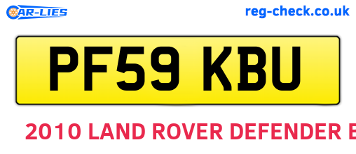 PF59KBU are the vehicle registration plates.
