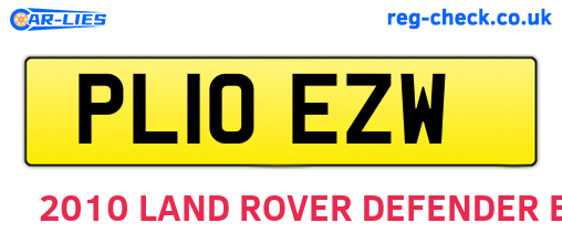 PL10EZW are the vehicle registration plates.